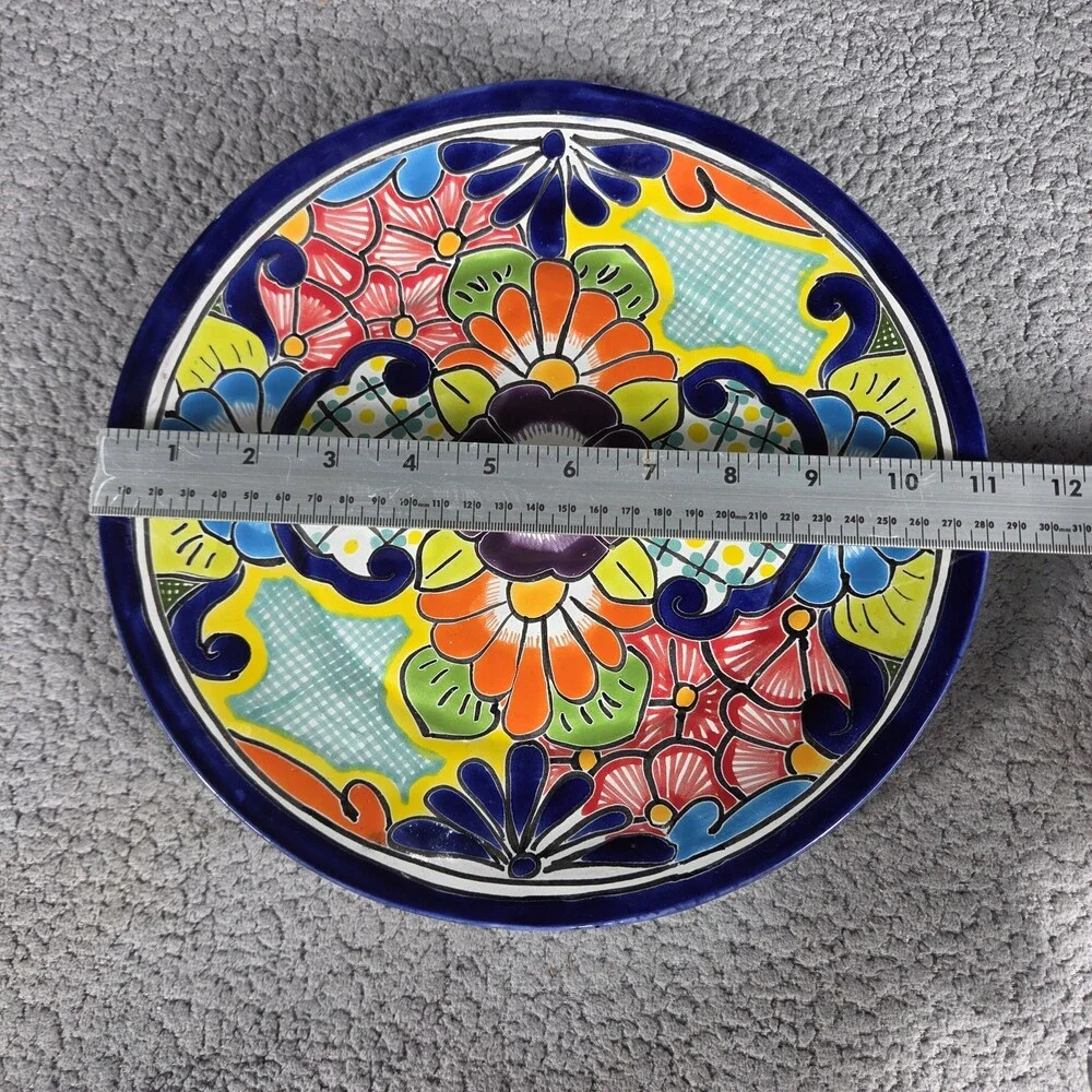 Talavera Plate Lead Free Mexican Art Pottery Hand Painted 11
